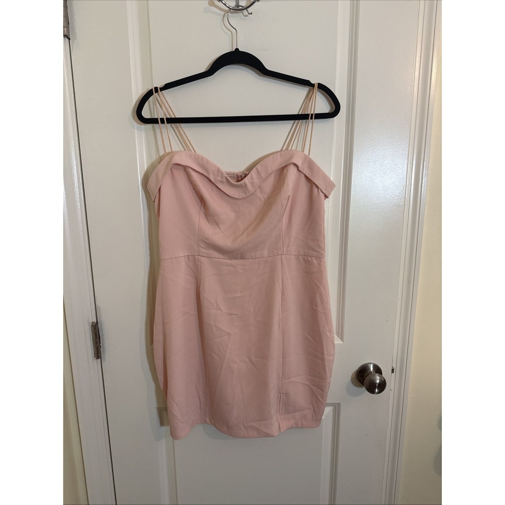 Revolve Superdown Pollie Mini Dress Light Pink XL